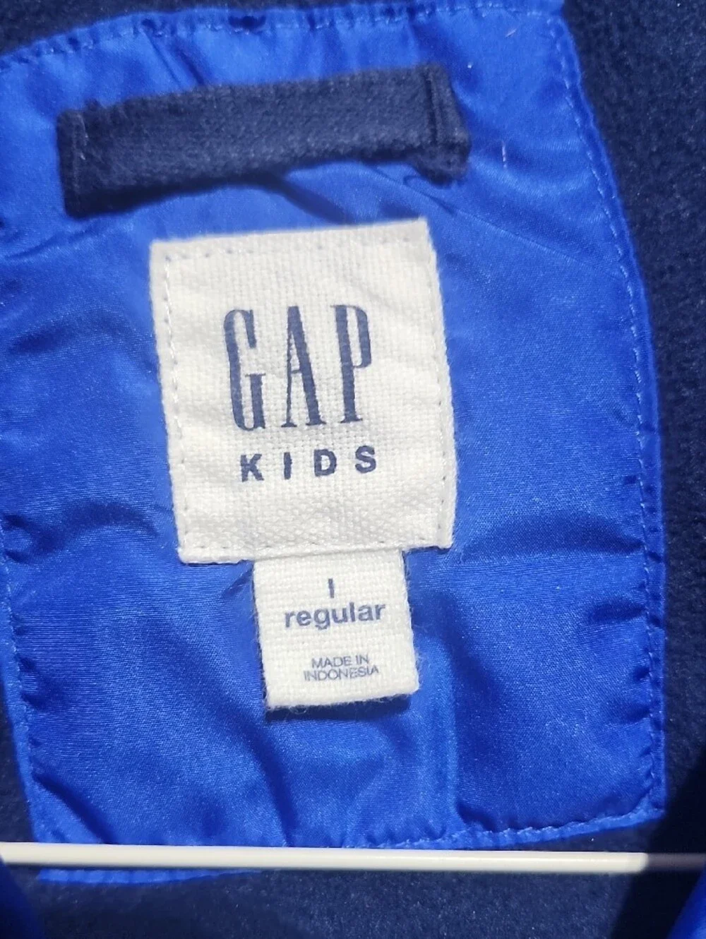 GAP Blue Ombre Kids Puffer Jacket with Hood Boys Sz Large